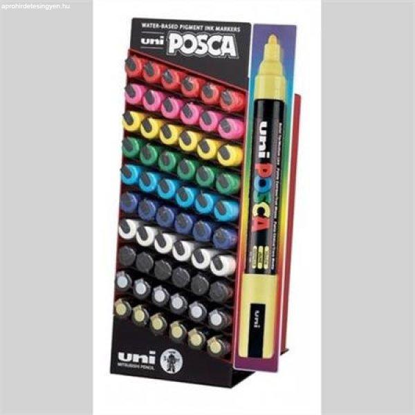 Dekormarker display, 60 db, 1,8-2,5 mm, UNI "Posca PC-5M", 10
különböző szín