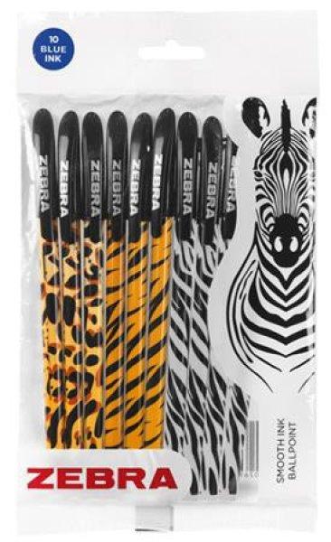 Golyóstoll, 0,27 mm, kupakos, vegyes testszín, ZEBRA "Animal
Doodler'z", kék