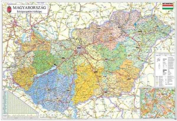 Könyökalátét, kétoldalas, STIEFEL "Magyarország Közigazg./ Mo.
autótérkép"