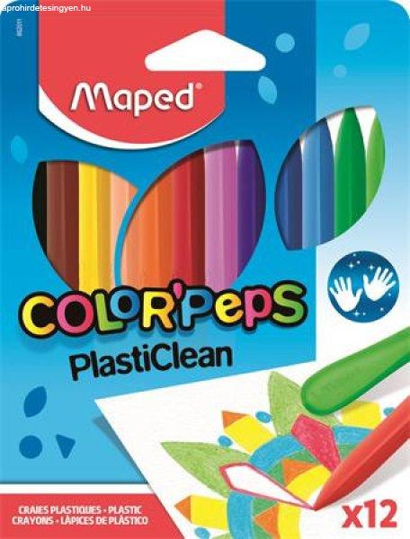 Zsírkréta, MAPED "Color'Peps" PlastiClean, 12 különböző
szín