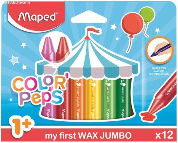 Zsírkréta, vastag, MAPED "Color'Peps MAXI Wax", 12
különböző szín