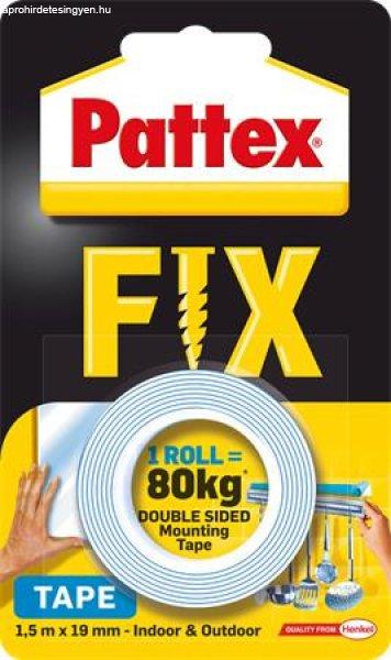 Ragasztószalag, kétoldalas, 19 mm x 1,5 m, HENKEL "Pattex Fix 80
kg", kék