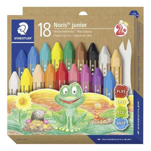 Zsírkréta, vastag, hatszögletű, STAEDTLER "Noris Junior 224", 18
különböző szín