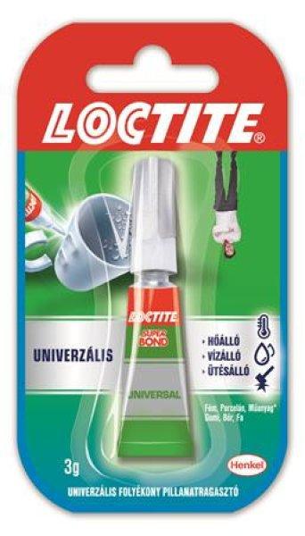 Pillanatragasztó, 3 g, HENKEL "Loctite Super Bond Liquid"