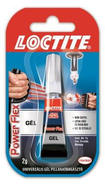 Pillanatragasztó gél, 2 g, HENKEL "Loctite Super Bond Power Flex
Gél"