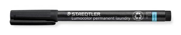 Textil jelölő alkoholos marker, 0,6 mm, kúpos, STAEDTLER "Lumocolor®
laundry 319 LM", fekete