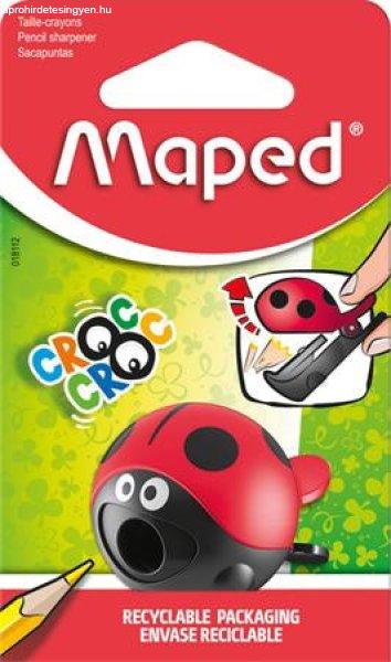 Hegyező, egylyukú, tartályos, MAPED "Croc Croc Easy", katica és
bálna, vegyes formák