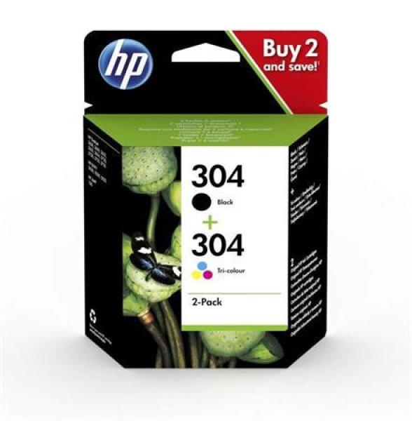 3JB05AE Tintapatron multipack Deskjet 2620, 2630 nyomtatókhoz, HP 304,
fekete+színes, 120+100 oldal