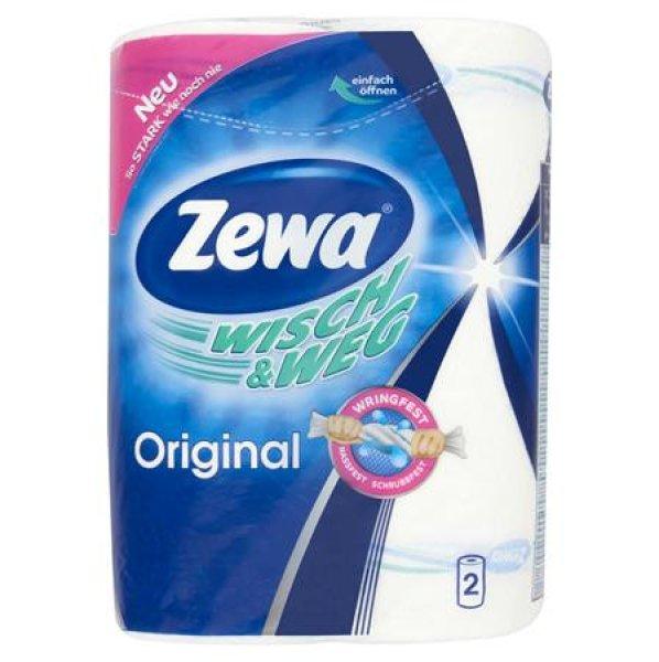 Háztartási papírtörlő, 2 rétegű, 2 tekercses, ZEWA "Wisch&Weg
Original"