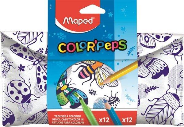 Tolltartó, textil, színezhető, tépőzáras, MAPED
"Color'Peps", színezőtermékekkel