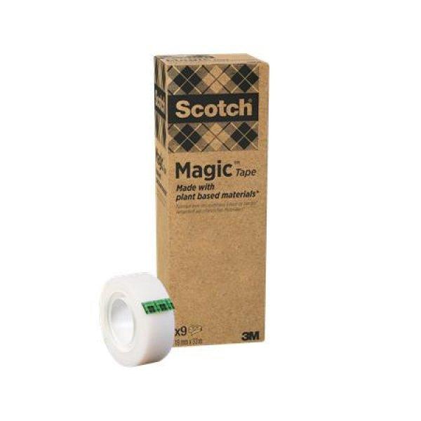 Ragasztószalag, 19 mm x 33 m, környezetbarát, 3M "Scotch®
Magic™", áttetsző