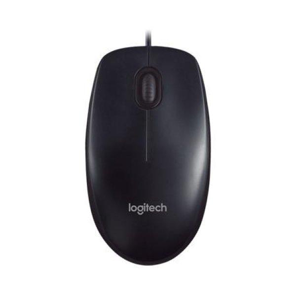 Egér, vezetékes, optikai, normál méret, USB, LOGITECH "M90",
fekete