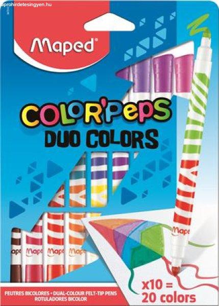 Filctoll készlet, kimosható, MAPED "Color'Peps Duo", 20
különböző szín