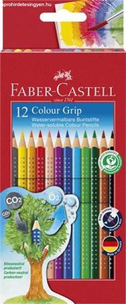 Színes ceruza készlet, háromszögletű, FABER-CASTELL "Grip 2001",
12 különböző szín