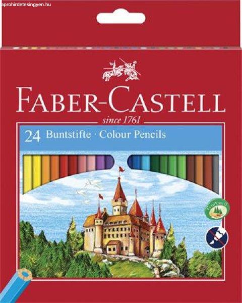 Színes ceruza készlet, hatszögletű, FABER-CASTELL "Classic", 24
különböző szín