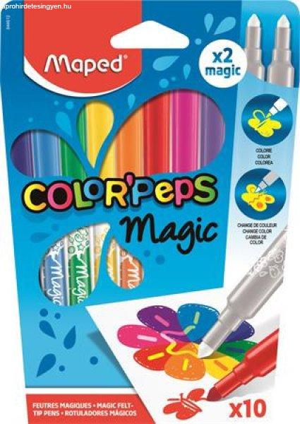 Filctoll készlet, 3,6 mm, MAPED "Color'Peps Magic", 8+2
különböző szín