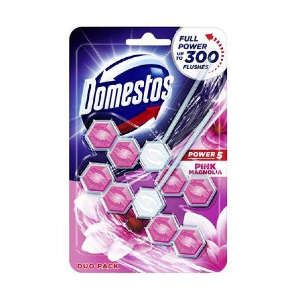 WC frissítő blokk, 2 db-os,DOMESTOS "Power 5", pink magnólia