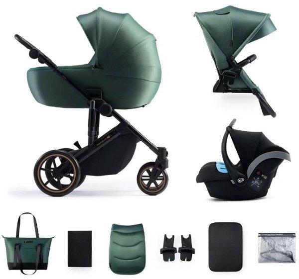 Kinderkraft PRIME 2 3in1 multifunkciós babakocsi - Dark Green