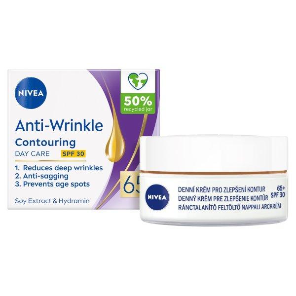 Nivea Nappali krém a kontúrok javítására 65+ SPF 30
(Anti-Wrinkle Contouring Day Care) 50 ml