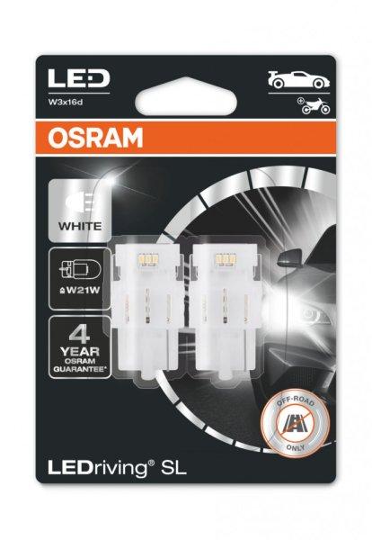 Osram LED W21W helyére fehér 7505DWP