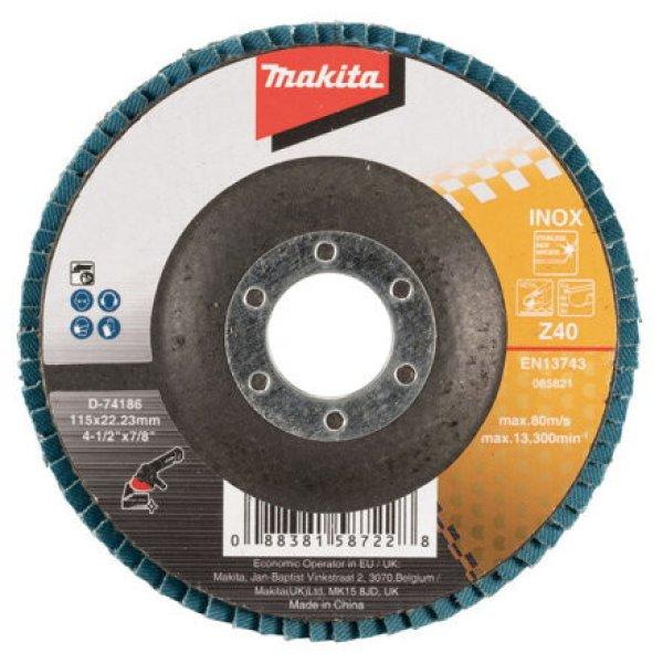 Makita lamellás csiszoló INOX 115 mm K40 STANDARD