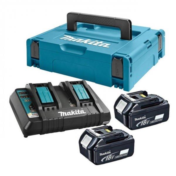 Makita 18V LXT Li-Ion 2x6,0 Ah akku + DC18RD duplatöltő készlet + MAKPAC