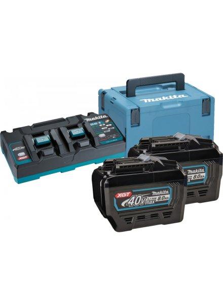 Makita 40Vmax XGT 2x8,0 Ah Li-Ion akku + DC40RB duplatöltö + MAKPAC