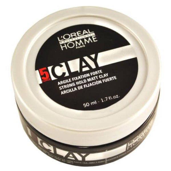 L´Oréal Professionnel Hajformázó agyag férfiaknak Clay
(Strong Hold Matt Clay) 50 ml