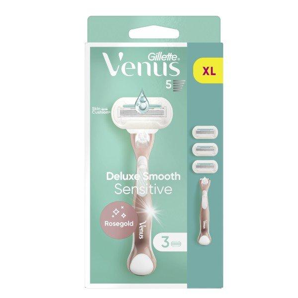 Gillette Borotva Venus Deluxe Smooth Sensitive Rose Gold + 3 tartalék fej