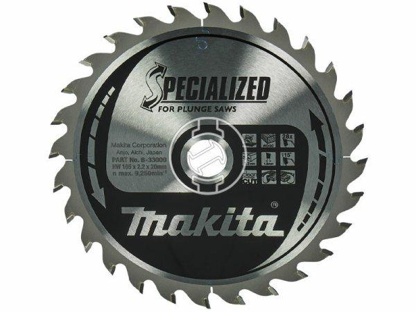 Makita körfűrészlap merülő 165x20 mm Z28