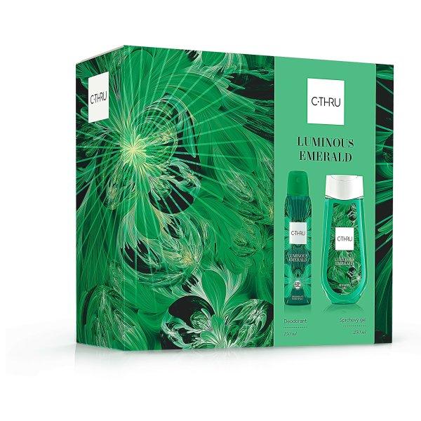 C-THRU Luminous Emerald - dezodor spray 150 ml + tusfürdő 250 ml