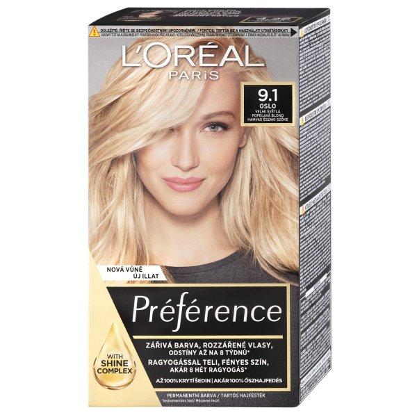 L´Oréal Paris Préférence hajfesték 10.21 Stockholm very
light pearl blonde