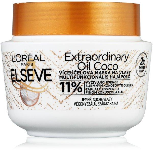 L´Oréal Paris Hajmaszk kókuszolajjal normál és
száraz, rakoncátlan hajra Elseve Extraordinary Oil 300 ml