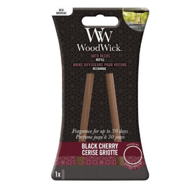 WoodWick Autóillatosító utántöltő Black Cherry
(Auto Reeds Refill)