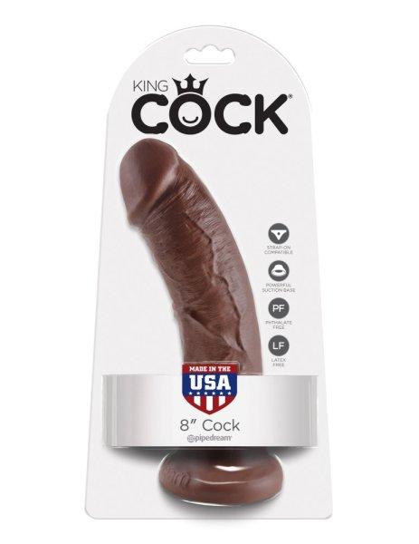  8" Cock  Brown 