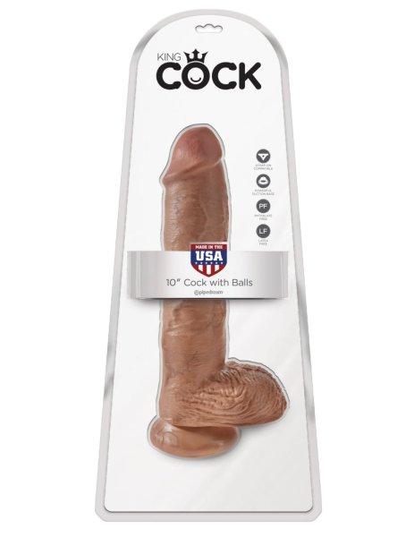  10" Cock with Balls  Tan 