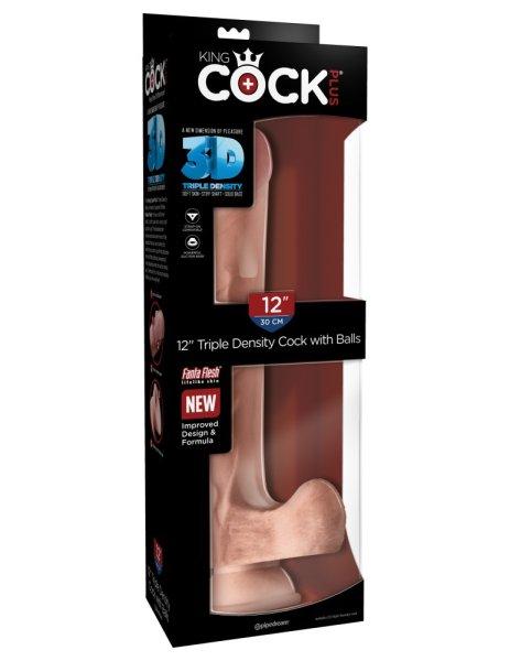  12" Triple Density Cock with Balls Light 