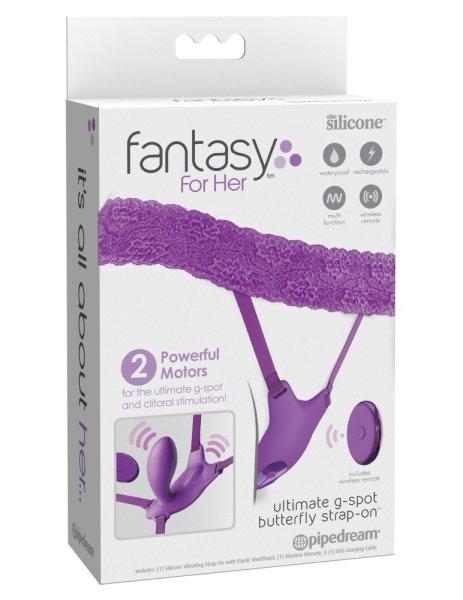  Ultimate G-Spot Butterfly Strap-On Purple 