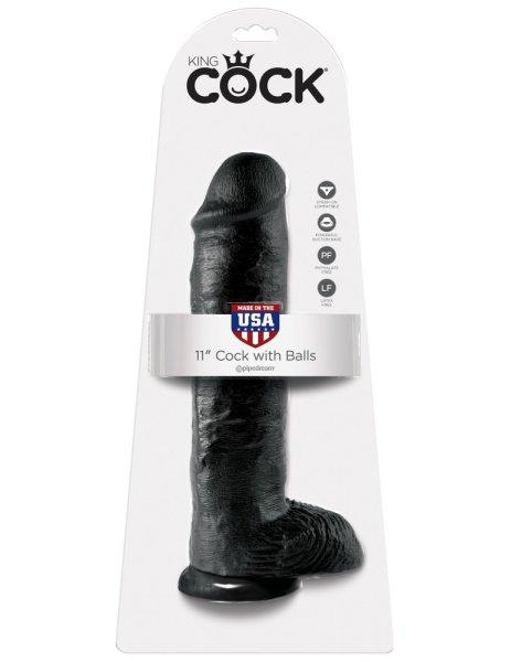  11" Cock with Balls Black 