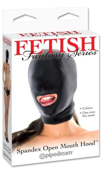  Spandex Open Mouth Hood  Black 