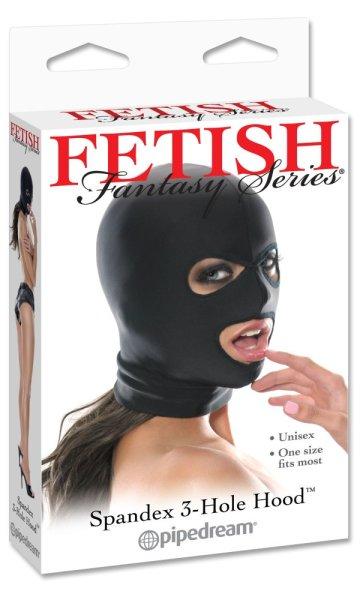  Spandex 3 Hole Hood Black 