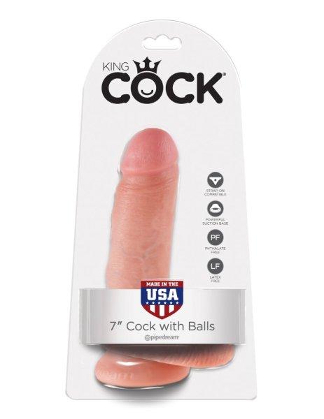  7" Cock with Balls  Light 