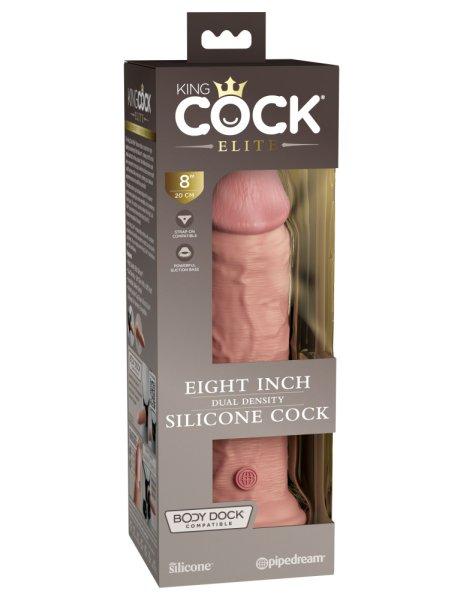  8" Dual Density Silicone Cock  Light 