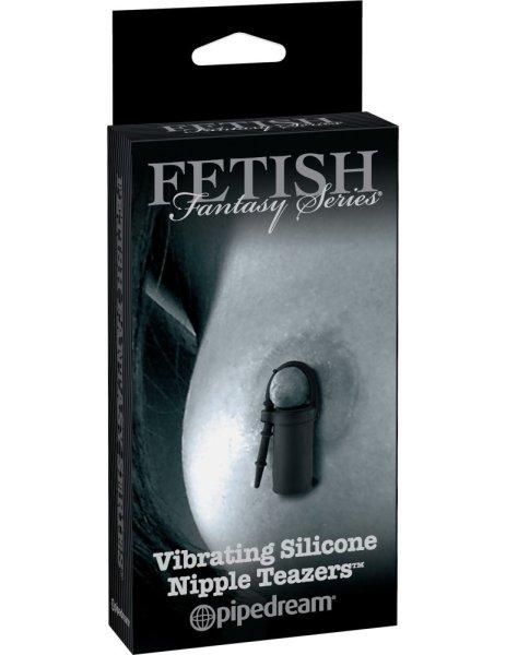  Vibrating Silicone Nipple Teazers  Black 