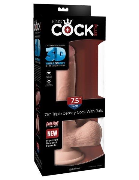  7.5" Triple Density Cock with Balls Light 