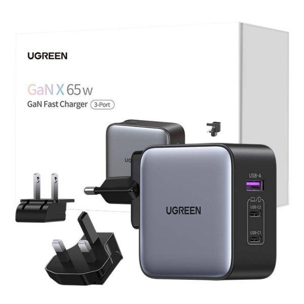 UGREEN 90409 fali töltő, GaN, 65W