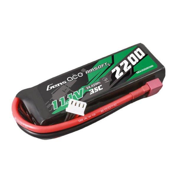 Gens ace 35C 2200mAh 3S1P 11.1V Airsoft Gun Lipo akkumulátor T csatlakozóval