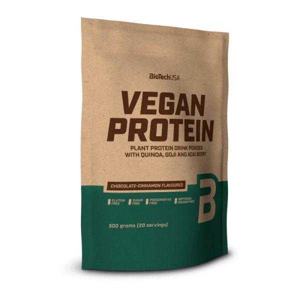 Biotech vegan protein csoki-fahéj ízű fehérje italpor 500 g