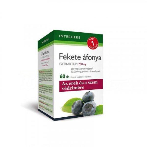 INTERHERB NAPI1 FEKETE ÁFONYA EXTRAKTUM 250 MG KAPSZULA 60 db