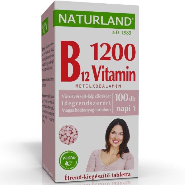 NATURLAND B12 1200 VITAMIN 100DB